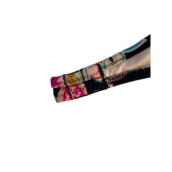 Shade & Shore Navy Blue & Pink Print Push-Up Halter Bikini Top Women's 34C - Picture 9 of 12